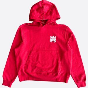 Amiri Red & White MA Logo Hoodie